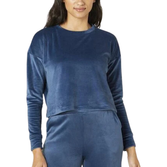 BEYOND YOGA Celestial Blue Brushed Up Pullover Fleece Long Sleeve Women's Medium - Picture 1 of 6